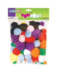 POM PONS ASSORTED BRIGHT COLORS SET OF 100