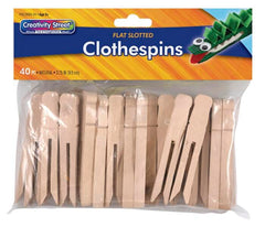 CLOTHESPINS SLOTTED 3-3/4 INCH PACK OF 40