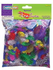 FEATHERS RAINBOW ASSORTED COLORS SET OF 640