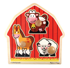 PUZZLE KNOB BARNYARD ANIMALS