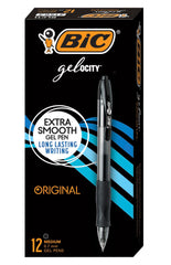 PEN BLACK GELOCITY RETRACTABLE MEDIUM PACK OF 12