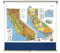 MAP CALIFORNIA 68X50 ON ROLLER