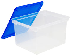 FILE TOTE 14X18X11.5 IN CLEAR/BLUE EACH STX61508U01C