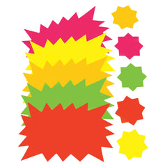 Flash Cards Fluor.Asst Cols Pk50