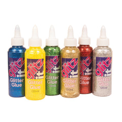 Glitter Glue Pk6 Asst.Colours
