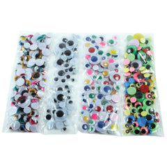 Black & Multicoloured Wiggly Eyes Pack of 500