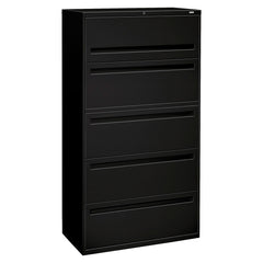 FILE LATERAL 5-DRAWER W/LOCK BLACK HON785LP