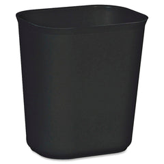 RECEPTACLE - FIRE-RESISTANT WASTEBASKET - 3-1/2 GALLON CAPACITY - 8-3/10 W X 11 D X 12-3/10 H IN - BLACK COLOR - EACH