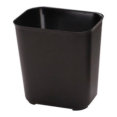 RECEPTACLE - FIRE-RESISTANT WASTEBASKET - 7 GALLON CAPACITY - 14-1/2 W X 10-1/2 D X 15-1/2 H IN - BLACK COLOR - EACH