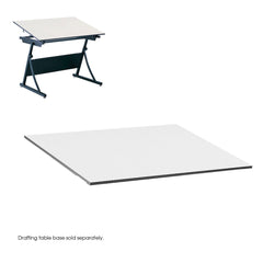 DRAFTING TABLE - SAFCO - DRAFTING BOARD TOP - 60 W X 37-1/2 D X 3/4 H IN - WHITE MELAMINE TOP