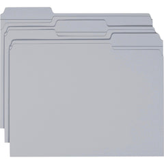 FILE FOLDER LETTER 1/3 CUT GRAY PK OF 100 SMD12334