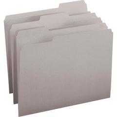 FILE FOLDER LETTER 1/3 CUT GRAY PK OF 100 SMD12343