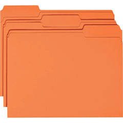 FILE FOLDER LETTER 1/3 CUT ORANGE PK OF 100 SMD12534