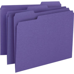 FILE FOLDER LETTER 1/3 CUT PURPLE PK OF 100 SMD13043
