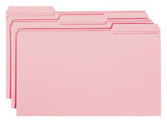 FILE FOLDER LEGAL 1/3 CUT PINK PK OF 100 SMD17634