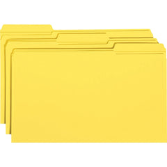 FILE FOLDER LEGAL 1/3 CUT YELLOW PK OF 100 SMD17934