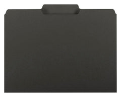 FILE FOLDER INTERIOR LETTER 1/3 CUT BLACK PK OF 100 SMD10243