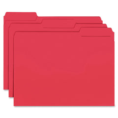 FILE FOLDER INTERIOR LETTER 1/3 CUT RED PK OF 100 SMD10267