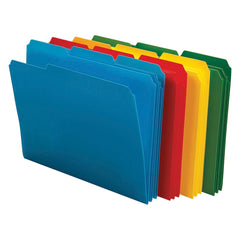 FILE FOLDER POLY LETTER 1/3 CUT ASST PK OF 24 SMD10510