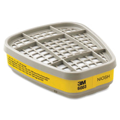 MASK REPLACEMENT FILTER ORGANIC VAPOR/ACID GAS GRAY/YELLOW PK OF 2 MMM6003