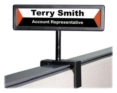 CUBICLE SIGN NAMPLATE 9X.625X2.5 BLACK AVT75334