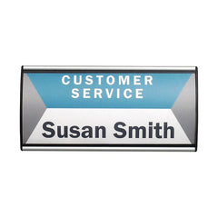 SIGN WALL/DOOR TRANPARENT PLSTC COVR BK/SLVR AVT75390