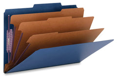 CLASSIFICATION FOLDER LEGAL 3 IN EXP 3 DIVIDERS DARK BLUE PK OF 10 SMD19096