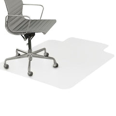 CHAIR MAT - DEFLECTO SUPERMAT FOR MEDIUM PILE CARPETED FLOORS - LIPPED - STRAIGHT EDGE - MICROPEL ANTIMICROBIAL - 45 W X 53 D IN - CLEAR COLOR