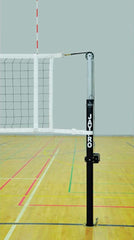 STANDARDS UPRIGHT VOLLEYBALL STANDARDS 3.5 OD-INCLUDES WINCH PIN-STOP HT ADJUST 16 NET HTS PAIR OF 2