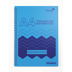 Notebook Wire Bound Blue A4 Pk5