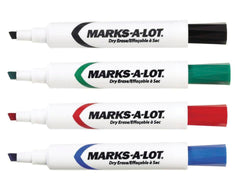 MARKERS DRY ERASE MARKS-A-LOT CHISEL TIP ASST SET OF 24