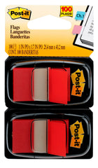 POST-IT-FLAGS 1 IN RED 50 FLAGS/DISPENSER PACK OF 2