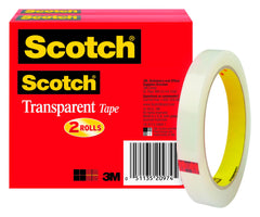 TAPE SCOTCH 600 TRANSPARENT 0.50 IN X 2592 IN W/3IN CORE PACK OF 2