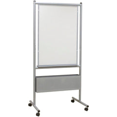 EASELS - MOORECO EASEL DRY ERASE NEST PORCELAIN - 65-72 X 34-7/8 IN - SILVER FRAME