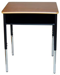 DESK OPEN FRONT SC R900 SERIES 18X24 ADJ HT LAMINATE TOP NEPAL TEAK BLACK FRAME