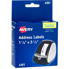 LABEL THERMAL PRINTER ADDRESS 1-1/8 X 3-1/2 IN CLEAR PK OF 120 AVE4151