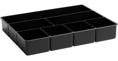 DRAWER DIRECTOR 7 COMPARTMENTS 15INX12INX2 3/8IN BLACK