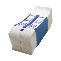 STRAP CURRENCY 100 WHITE/BLUE SPRBS100WK PACK OF 1000