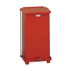 STEEL STEP WASTE RECEPTACLE 12 GALLON 12 X12 X23 RED