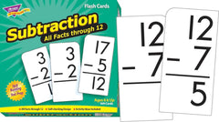 FLASH CARDS SUBTRACTION 0-12 ALL FACTS