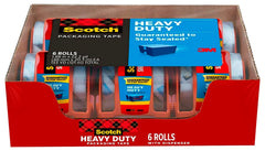 TAPE SCOTCH 3850 HEAVY-DUTY PACKAGING 1.88 IN X 22.2 YD W/6 DISPENSERS PACK OF 6