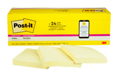 POST-IT NOTE SUPER STICKY 3 X 3 CANARY YELLOW PACK OF 24