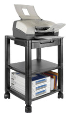 STAND MOBILE PRINTER 3 SHELF - BLACK