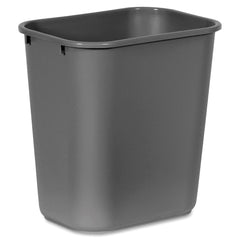 RECEPTACLE - MEDIUM DESKSIDE WASTEBASKET - 7 GALLON CAPACITY - 10-1/2 W X 14-1/2 D X 15 H IN - GRAY COLOR - EACH