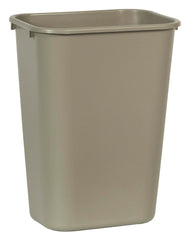RECEPTACLE - LARGE DESKSIDE WASTEBASKET - 10-1/4 GALLON CAPACITY - 11-3/10 W X 15-3/10 D X 20 H IN - BEIGE COLOR - EACH