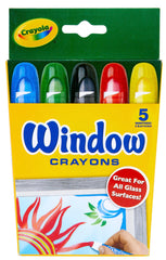 CRAYONS WINDOW CRAYOLA ASST COLORS SET OF 5