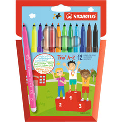 Stabilo Felt Tip Trio A-Z Asst Pk12