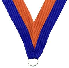MEDALS.RECOGNITION.NECK RIBBON..BLUE/ORANGE.HR22