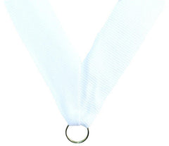 MEDALS.RECOGNITION.NECK RIBBON..WHITE.HR3