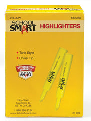 HIGHLIGHTER YELLOW TANK SCHOOL SMART PACK OF 20